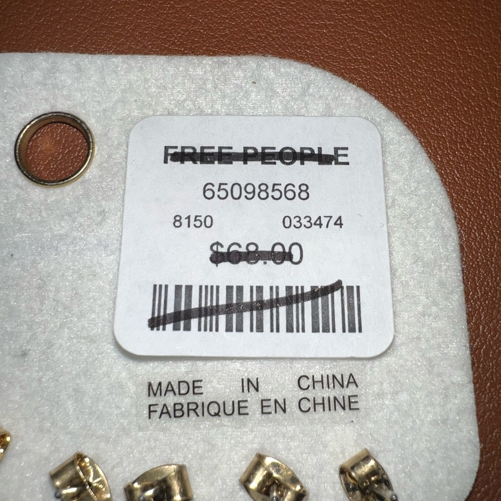 Free People 14k Gold Plated Earring Set with Crystals - Picture 3 of 4